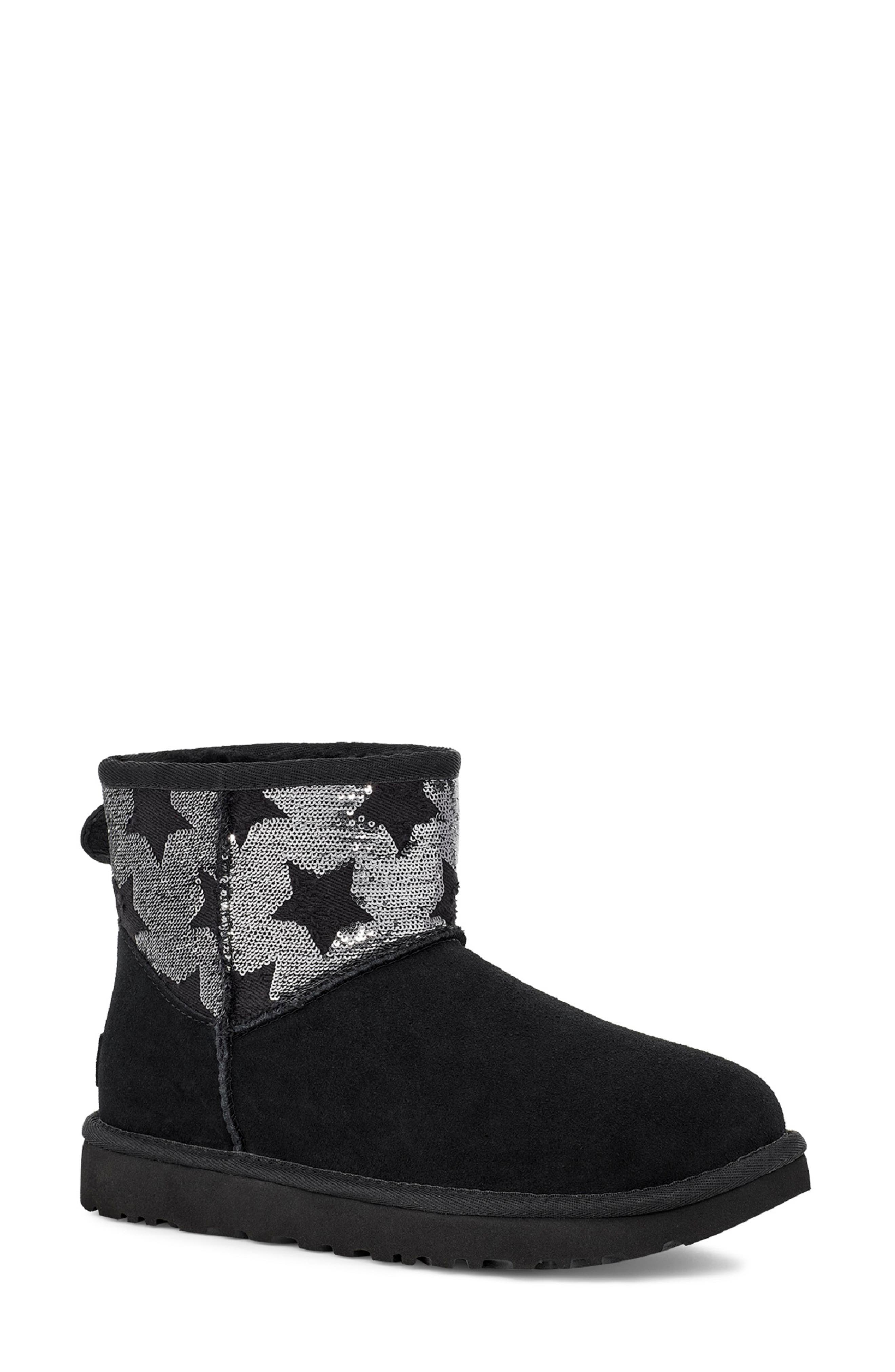 UGG<sup>®</sup> Classic Mini Sequin Stars Boot, Main, color, 