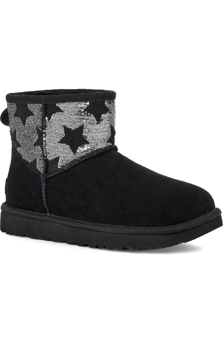 UGG<sup>®</sup> Classic Mini Sequin Stars Boot, Main, color,