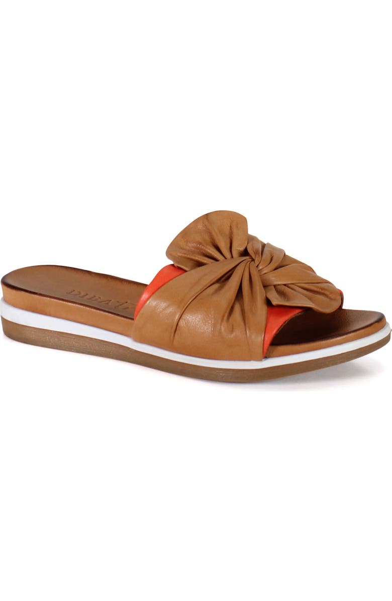 Diba True PROD IGEE Leather Flat Sandal, Main, color, Coconut/Coral