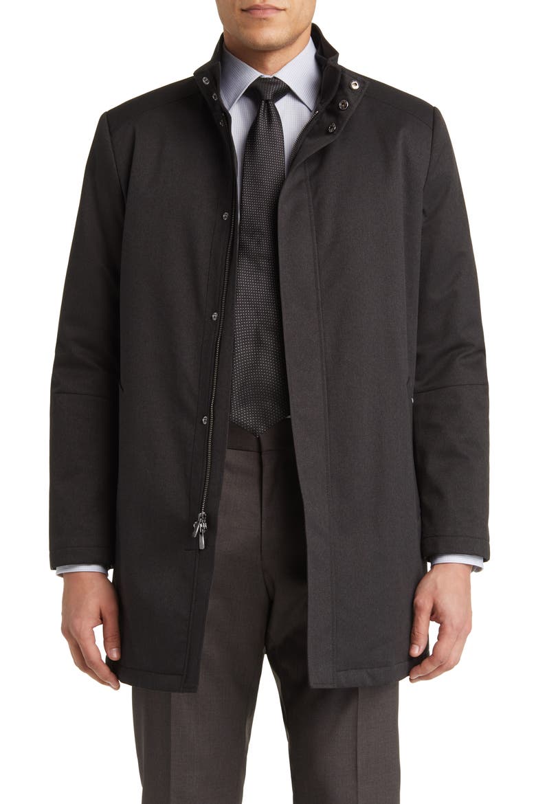 Bryce Technical All Weather Water Resistant Coat, Main, color, CHARCOAL