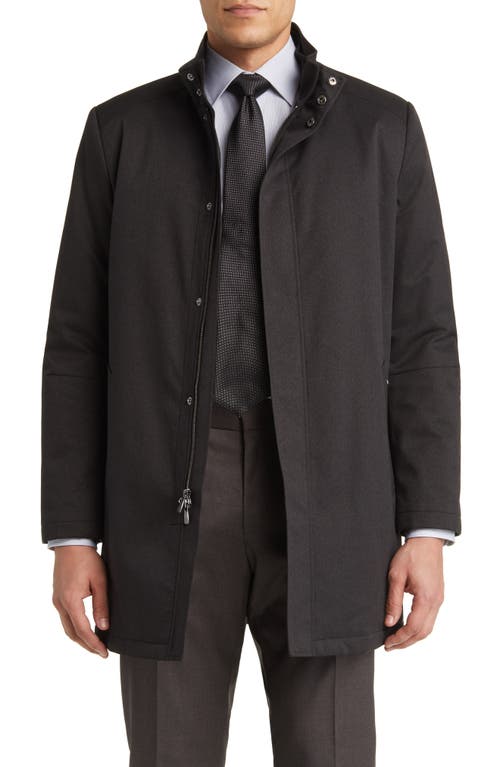 Hart Schaffner Marx Bryce Technical All Weather Water Resistant Coat in Charcoal 