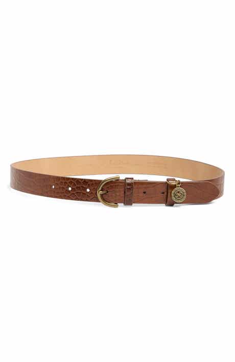 Sam Edelman Croc Embossed Faux Leather Belt