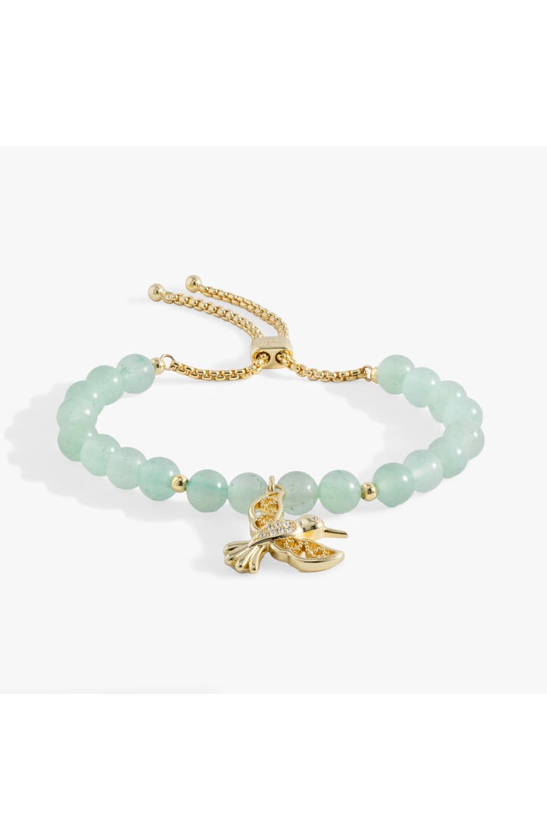 Alex and Ani Hummingbird Gemstone Bolo Bracelet, Main, color, Gold