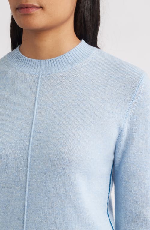 Griffen Contrast Trim Wool & Cashmere Crewneck Sweater In Blue