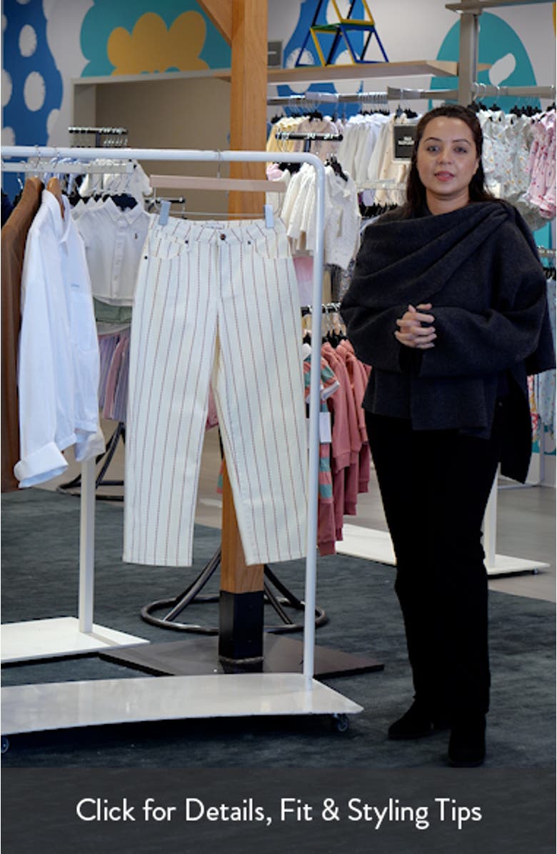 Stripe Crop Straight Leg Jeans, sales video thumbnail