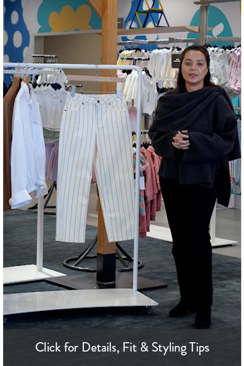 Stripe Crop Straight Leg Jeans video