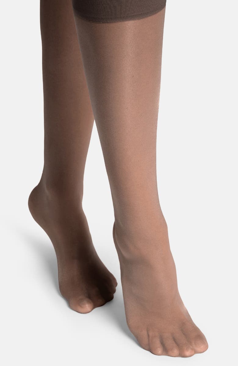 Wolford Satin Touch Knee High Socks, Alternate, color, Nearly Black