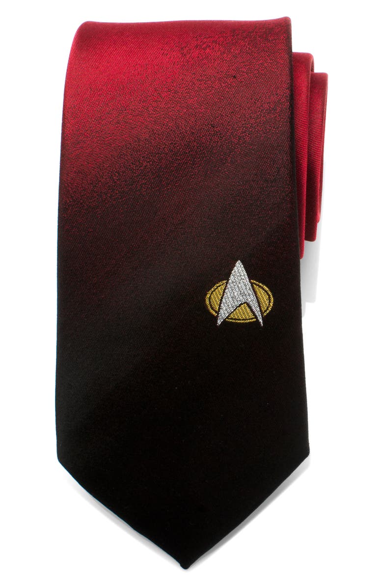 Cufflinks, Inc. Star Trek TNG Shield Silk Tie, Main, color, Red
