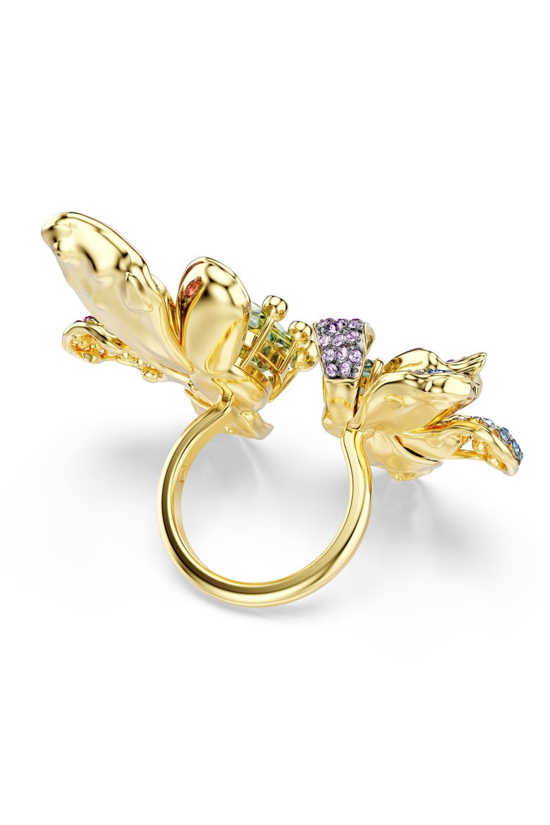 Idyllia Crystal Flower Open Ring, Alternate, color, MULTICOLORED