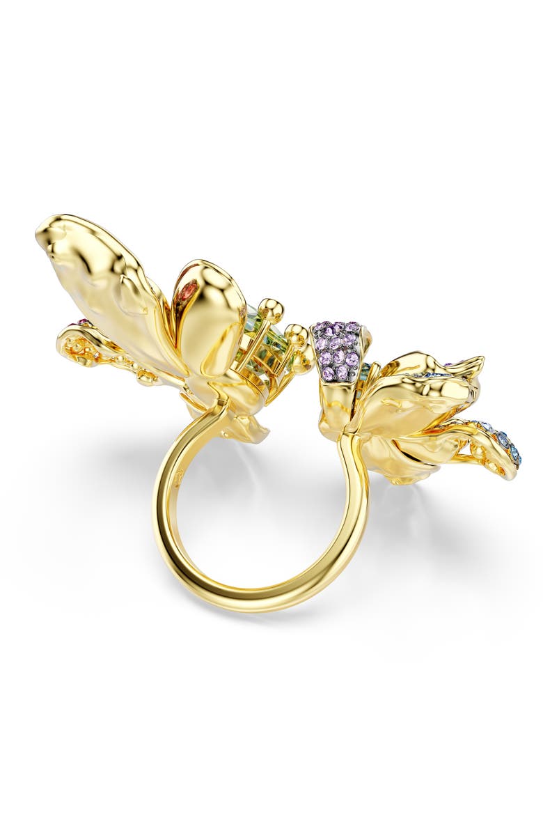 Swarovski Idyllia Crystal Flower Open Ring, Alternate, color, Multicolored