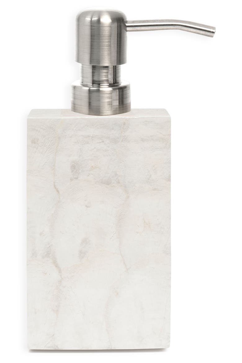Andria Pearlized Soap Dispenser, Main, color, PEARLIZED