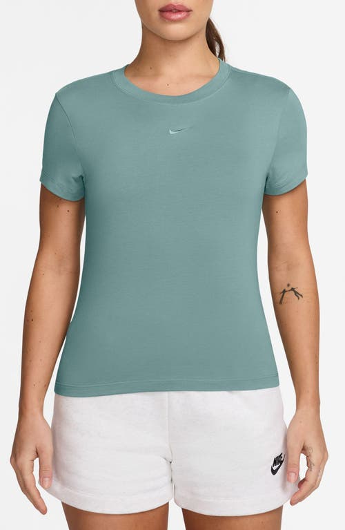 Nike Sportswear Club Chill Knit Mod Crop T-shirt In Blue