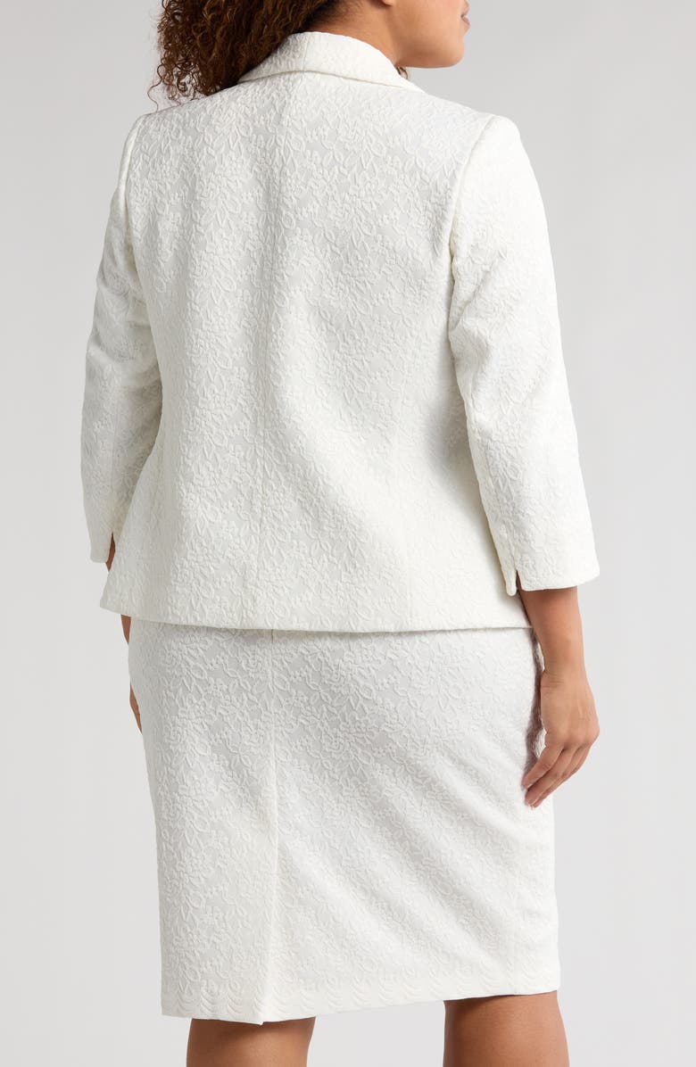 KASPER Shawl Collar Lace Three Quarter Sleeve Blazer, Alternate, color, 