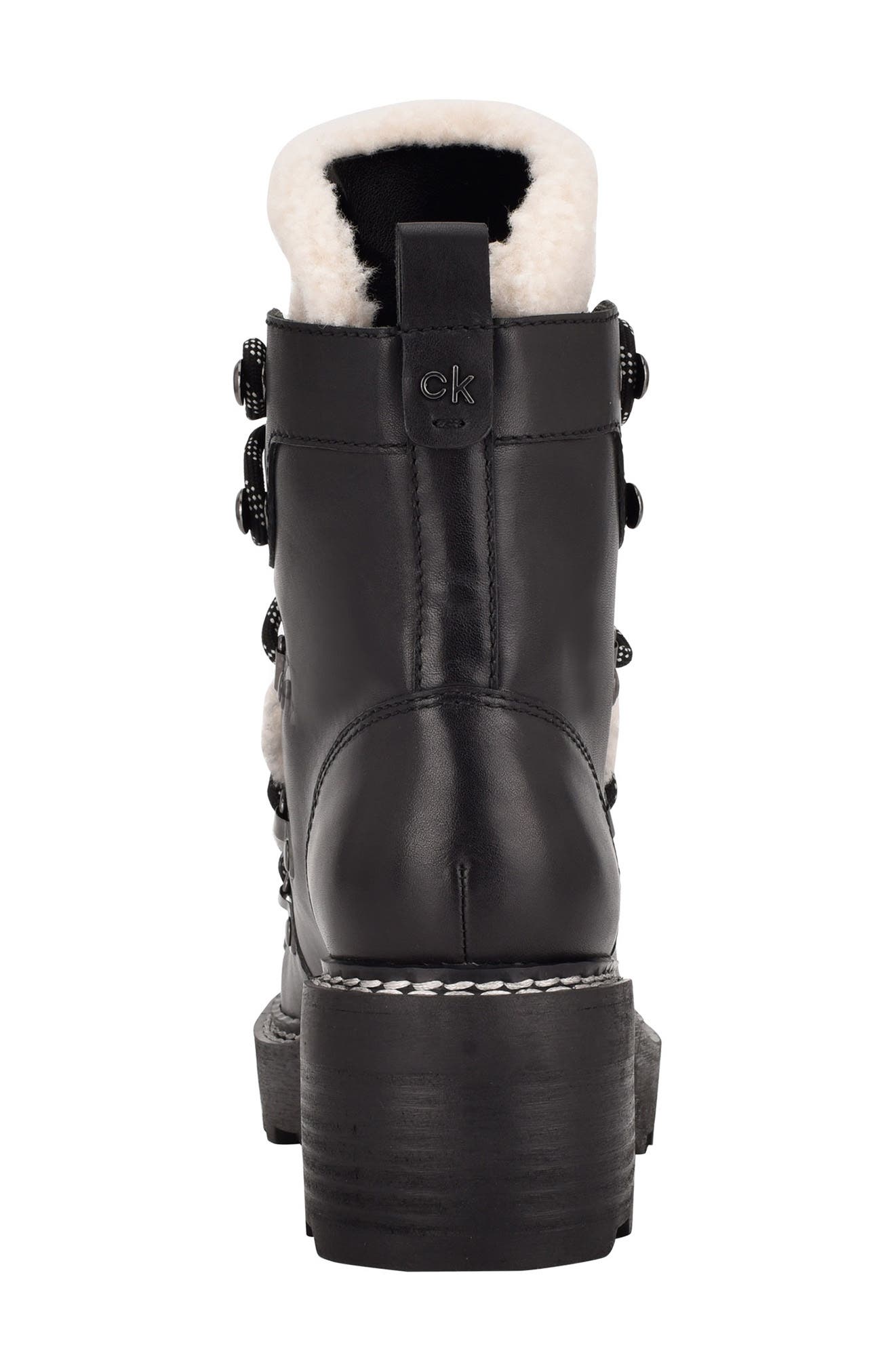 Calvin Klein Alaina Faux Shearling Boot, Alternate, color, 