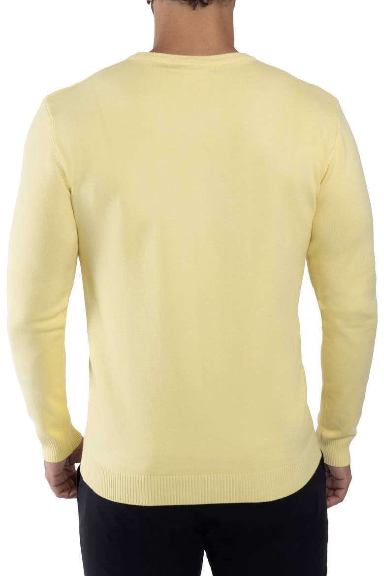 V-Neck Rib Knit Sweater, Alternate, color, BANANA