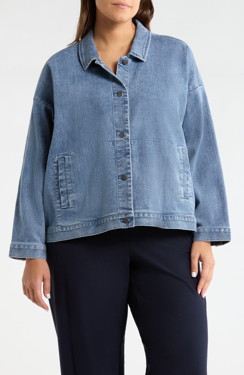 Eileen Fisher Denim Jacket, Alternate, color, Classic Indigo