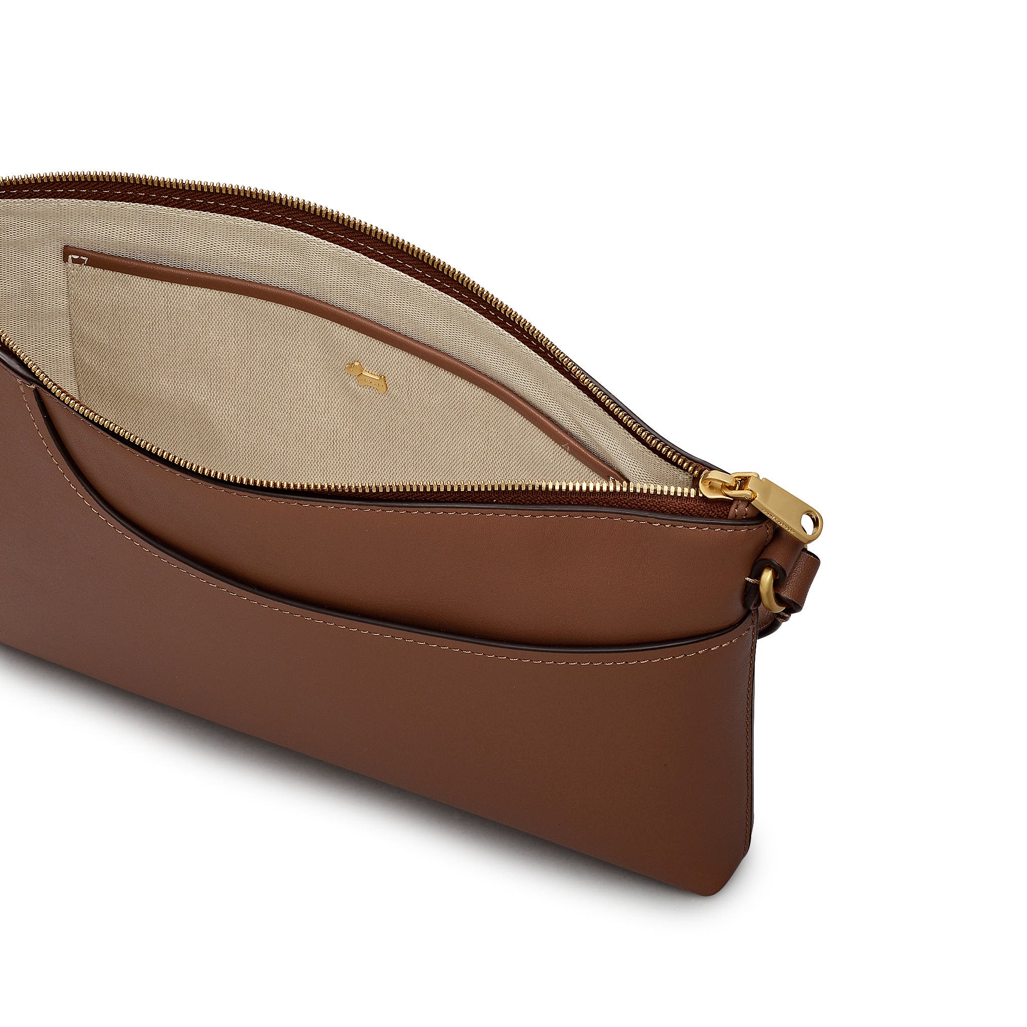 Pockets Medium Ziptop Crossbody Bag, Alternate, color, Saddle