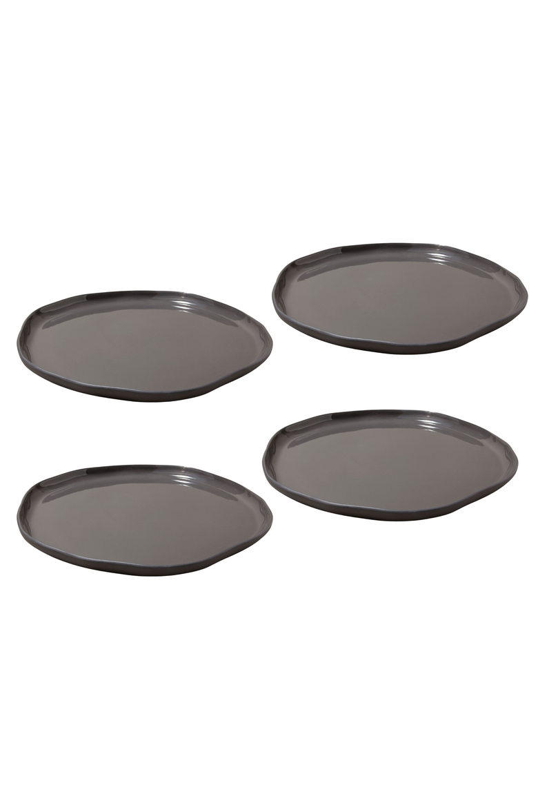Tam Stoneware Flat Dinner Plate - Set of 4, Main, color, Slate