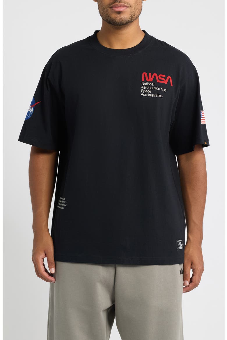 NASA Graphic T-Shirt, Main, color, BLACK