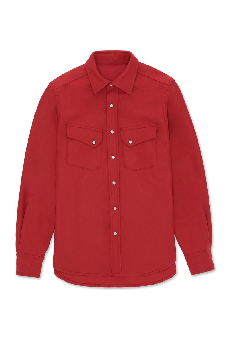 Pasadena Western Flannel Shirt, Main, color, Red