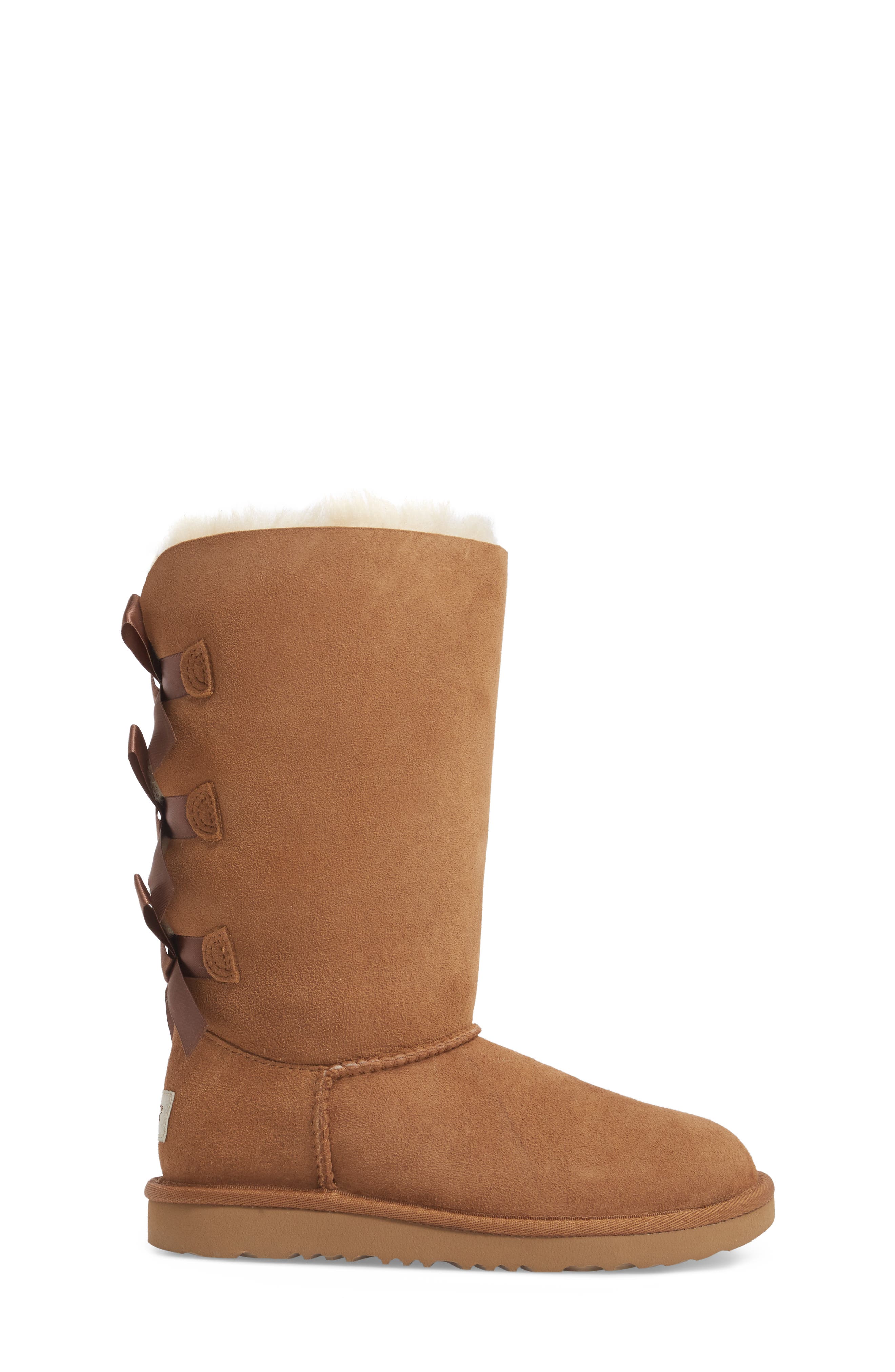 Bailey Bow Tall II Water Resistant Genuine Shearling Boot, Alternate, color, CHESTNUT BROWN