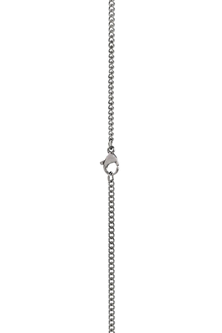 Men's Two Tone Crystal Cross Necklace, Alternate, color, SILVER/ GOLD