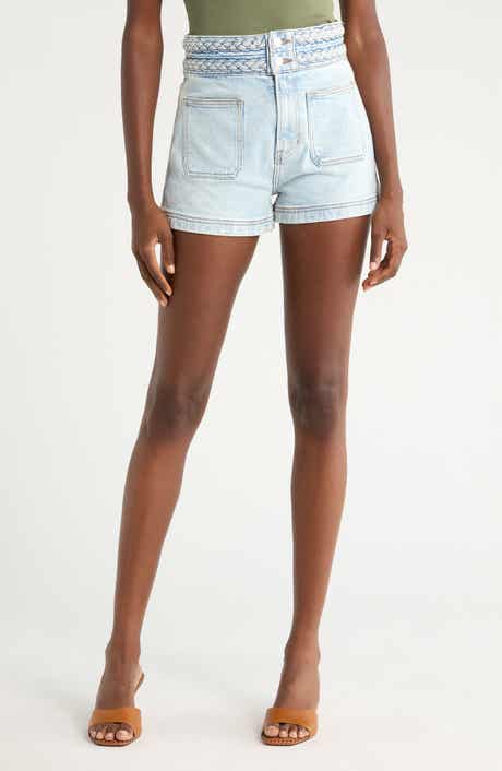 Veronica Beard Elijah Patch Pocket Denim Shorts