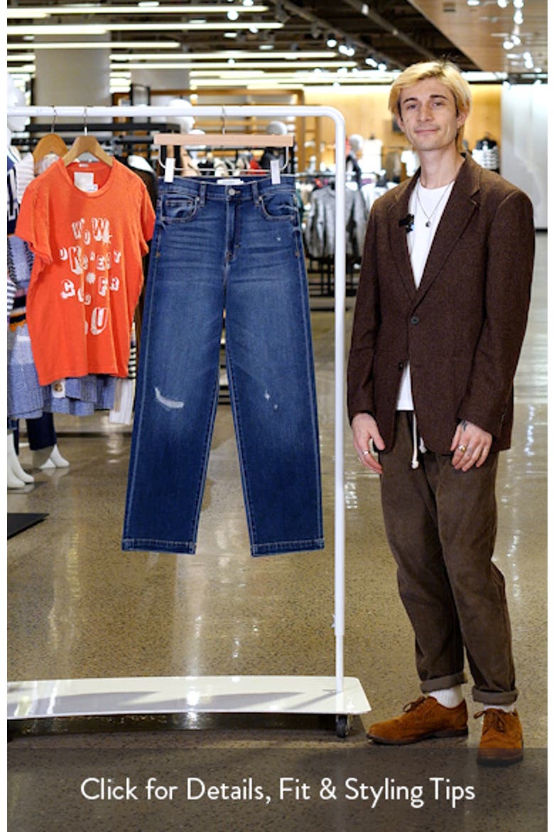 Distressed Relaxed Straight Leg Jeans video