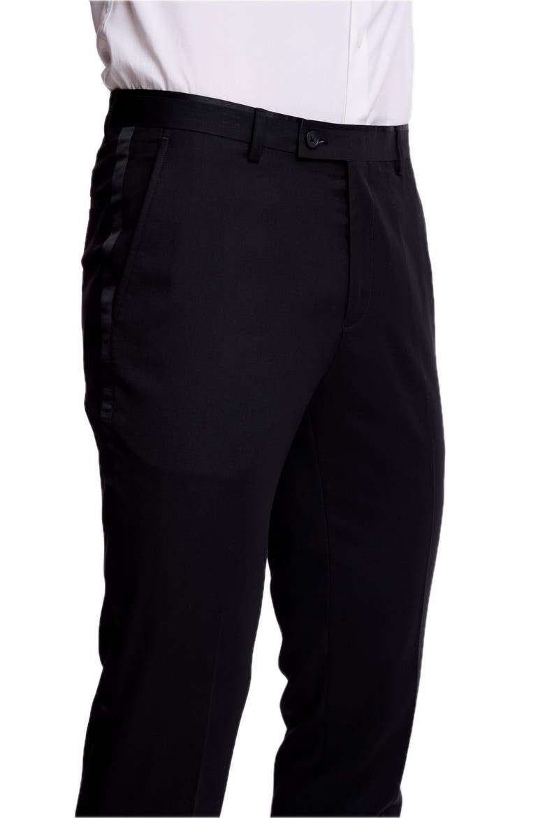 Sloane Mid Rise Slim Leg Tuxedo Pants, Alternate, color, NEW BLACK