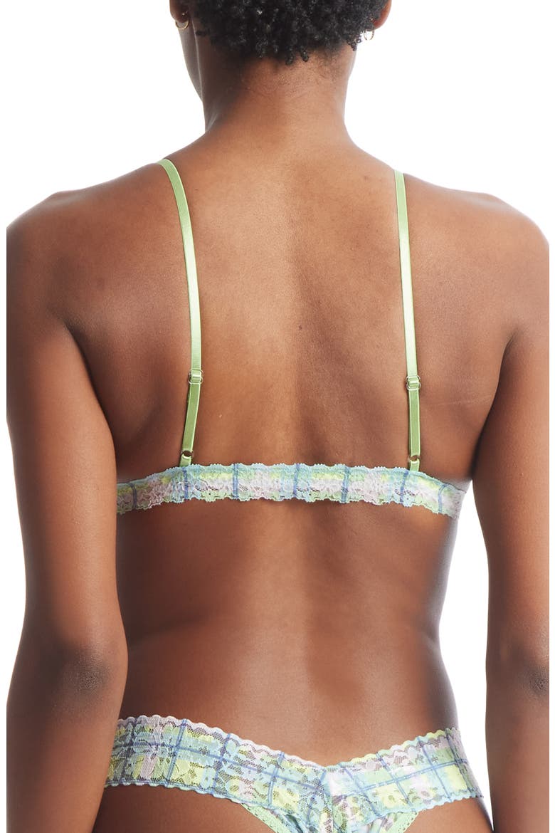 Daily Lace™ Print Padded Triangle Bralette, Alternate, color, HAZY MORNING