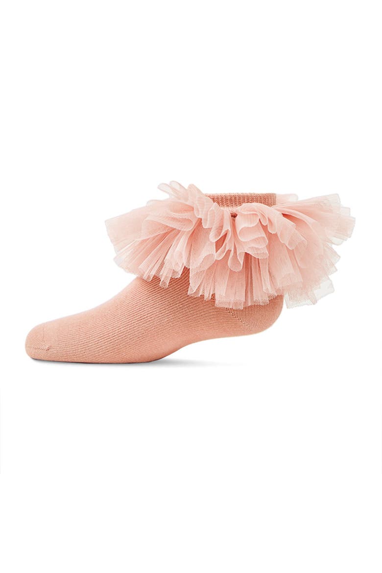 Oversized Tutu Ballerina Anklet Socks, Main, color, Blush Pink