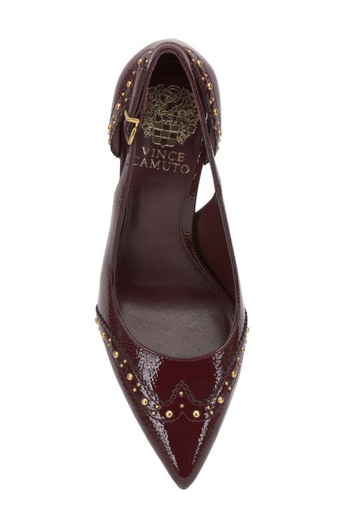 Vince Camuto Hally Studded Pointed Toe Pump In Burgundy