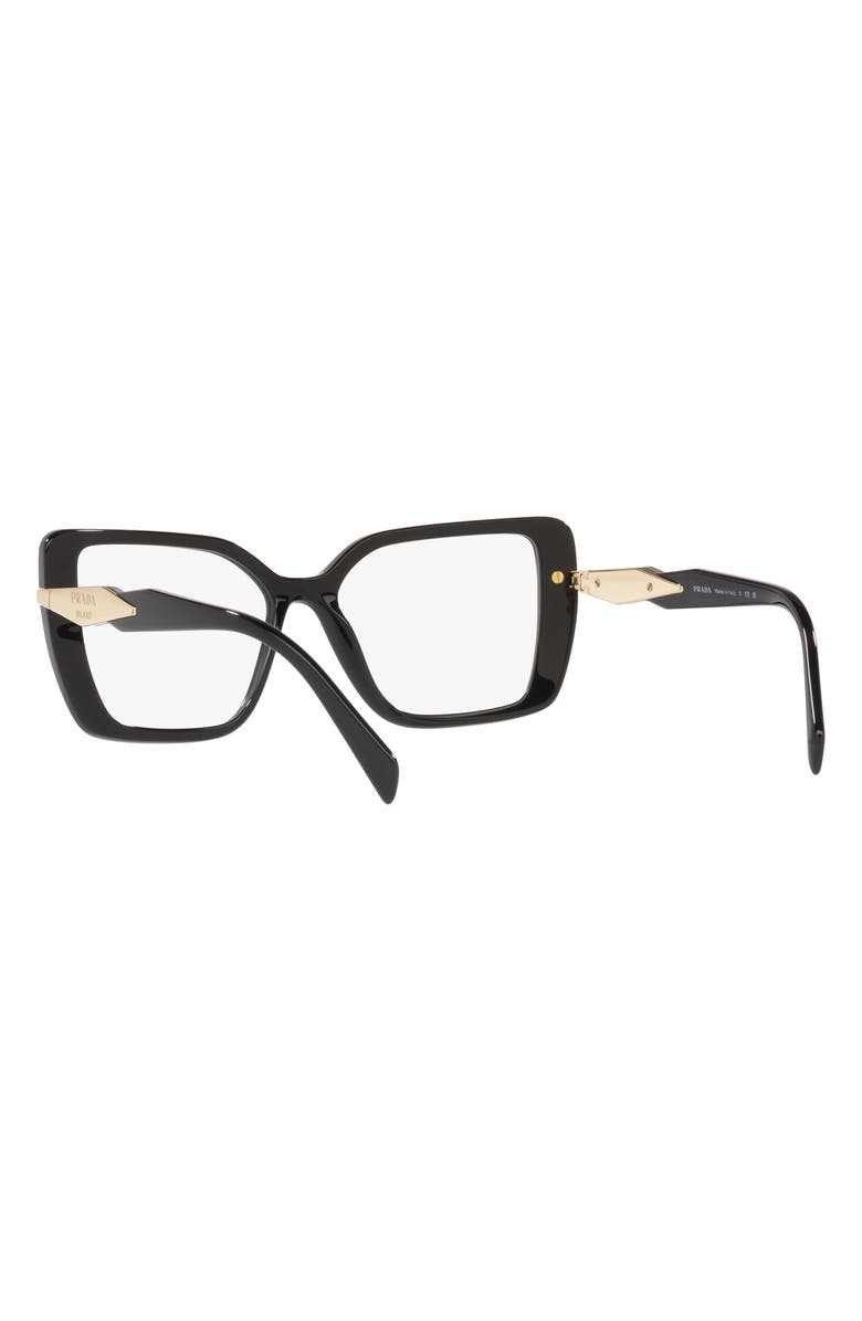 Prada 53mm Square Optical Glasses, Alternate, color, 
