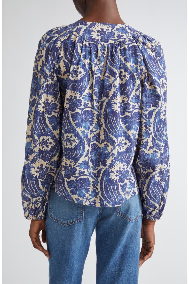 Brea Floral Top, Alternate, color, OCEAN