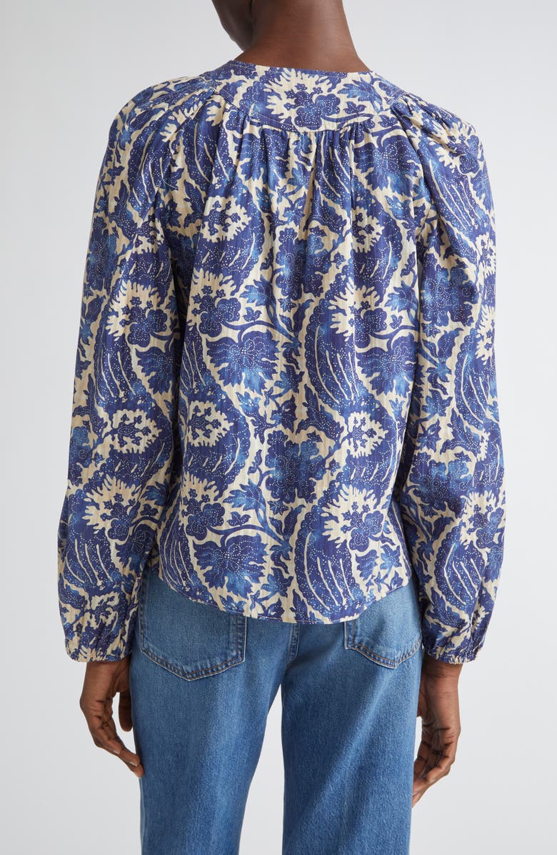 Ulla Johnson Brea Floral Top, Alternate, color, Ocean