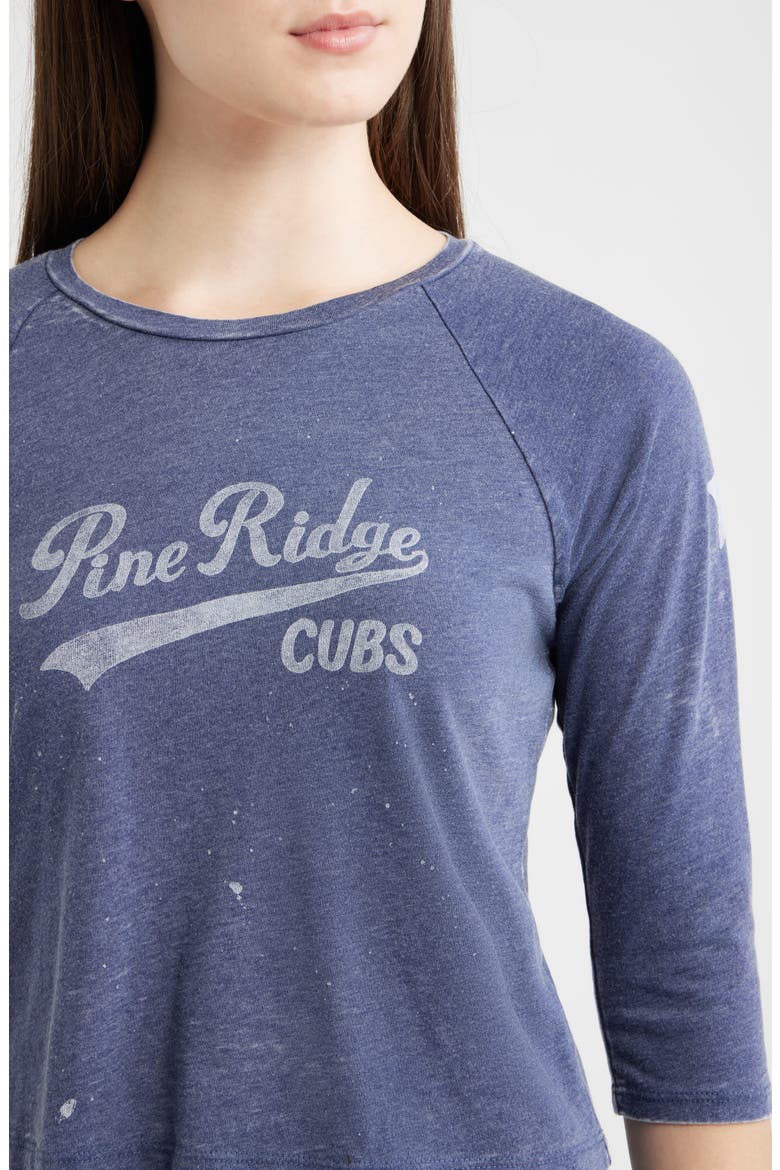 Pine Ridge Cubs Burnout Raglan Graphic T-Shirt, Alternate, color, WASHED INDIGO