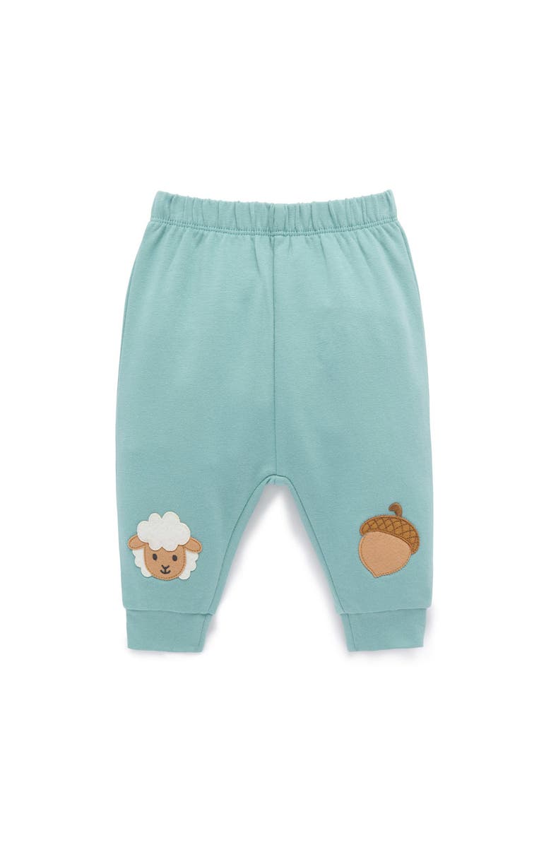 Purebaby Thick Legging, Main, color, Pea Green