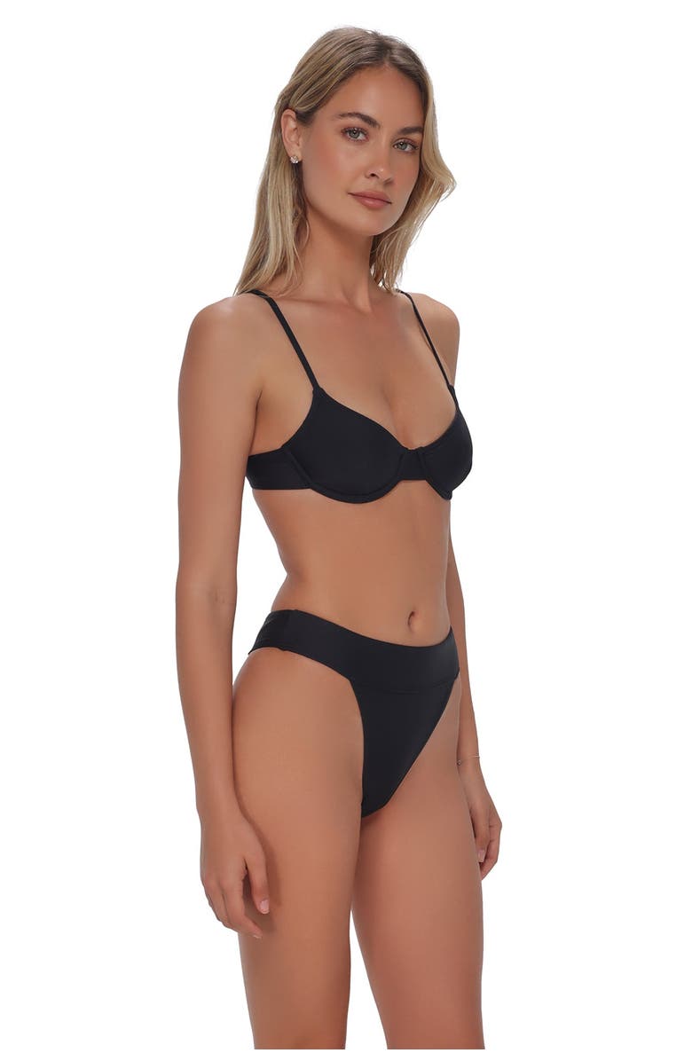 Swim Systems Byron High Waist Bikini Swim Bottoms, Alternate, color, Black