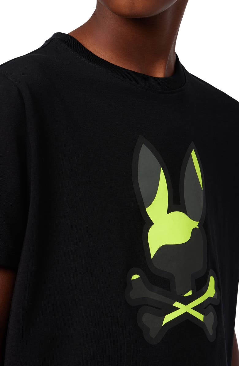 Psycho Bunny Kids' Plano Camo Bunny Graphic T-Shirt, Alternate, color, 