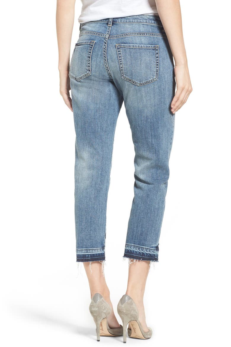 Crop Release Hem Jeans, Alternate, color, INDIGO