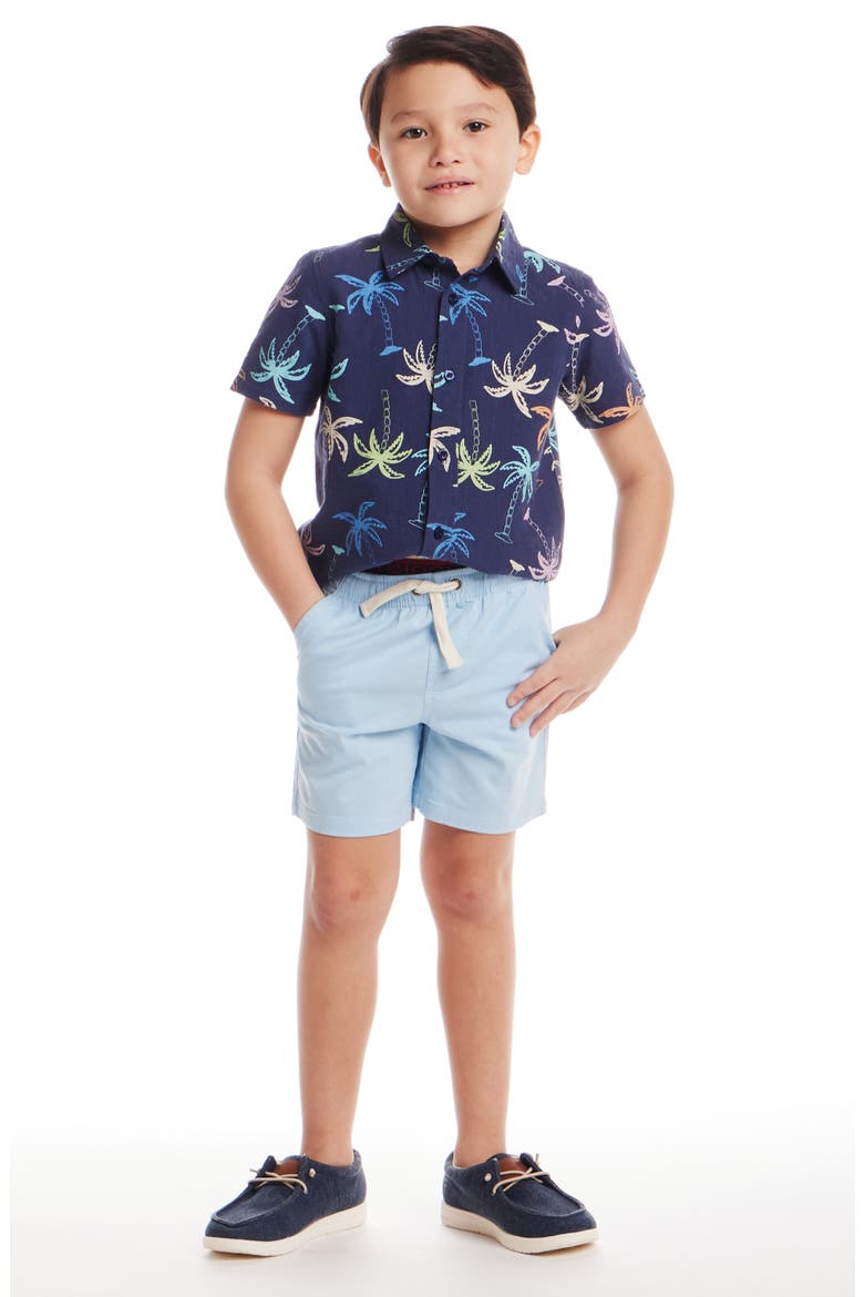 Kids' Twill Shorts, Alternate, color, LIGHT AQUA