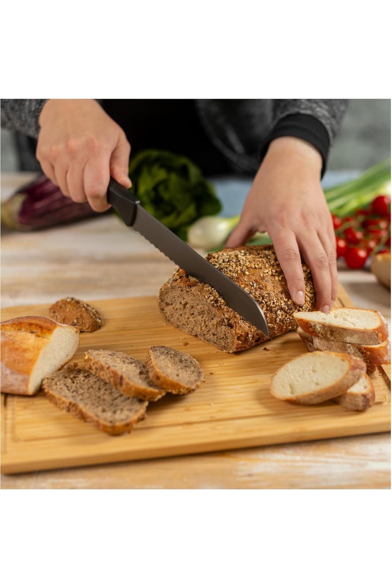 ICED Bread Knife 7.87-Inch, Ice Hardened German Stainless Blade, Alternate, color, Black