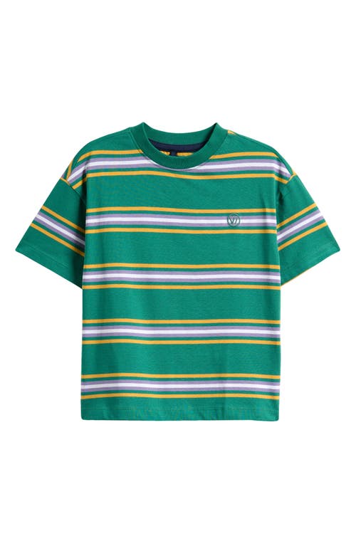 THE NEW Kids' Oswald T-Shirt in Bottle Green Striped  product