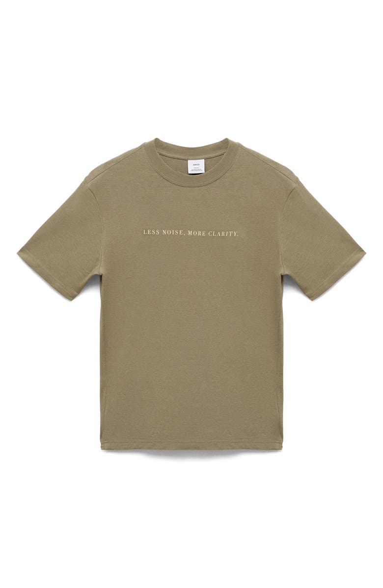 MANGO Cotton Graphic T-Shirt, Alternate, color, Dark Green