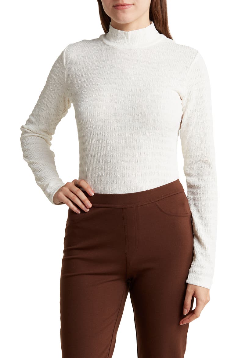 Day Dream Mock Neck Long Sleeve Top, Main, color, SCONE