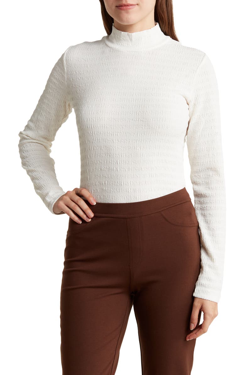 Sanctuary Day Dream Mock Neck Long Sleeve Top, Main, color, Scone