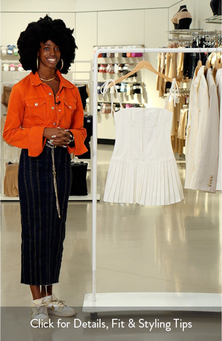 Perri Pleated Corset Minidress, sales video thumbnail