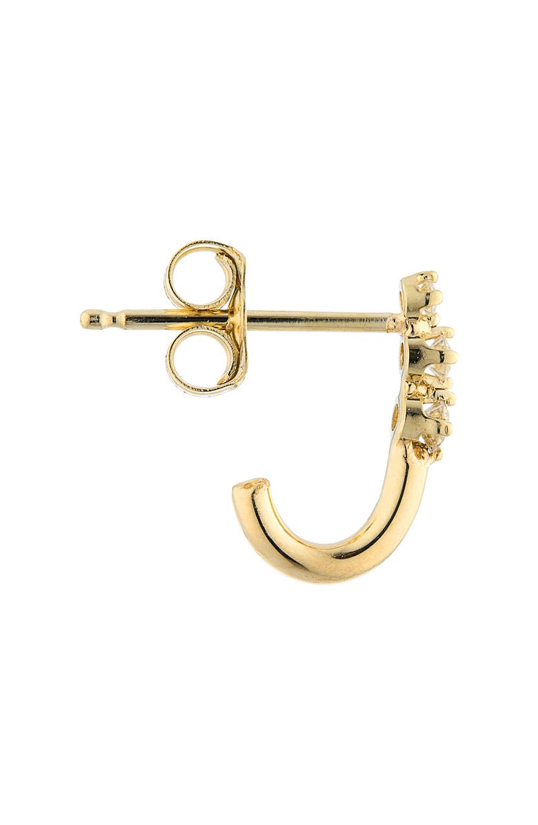 Zoë Chicco 14K Gold Diamond J-Hook Stud Earrings, Alternate, color, 14K Yellow Gold