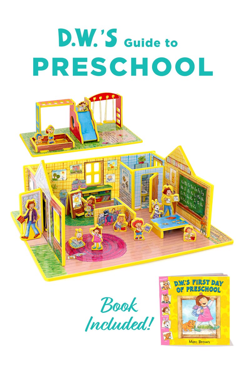Storytime 'D.W.'s First Day of Preschool' Book & Play Set, Alternate, color,