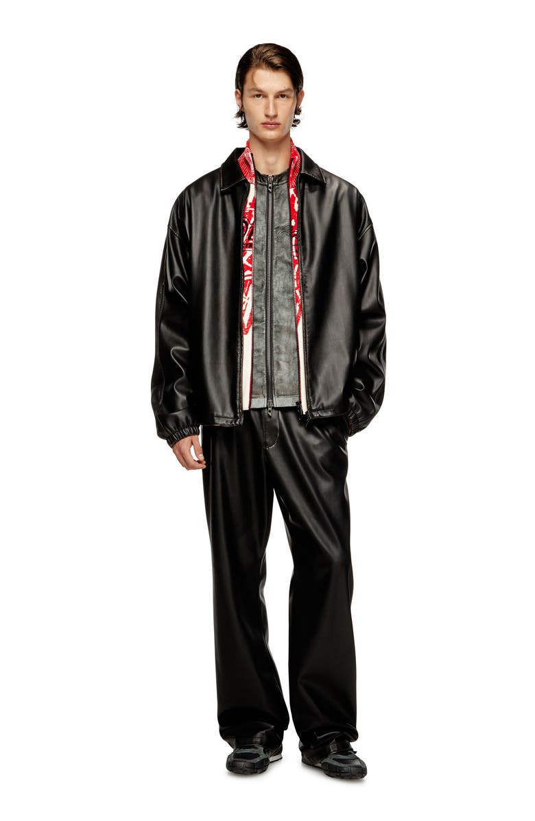 DIESEL<sup>®</sup> J-Ake Oversize Faux Leather Jacket, Alternate, color, Deep/ Black